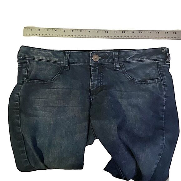 City Streets Juniors Size 11 Straight Jeans Dark Wash Whiskered Classiccore - Picture 3 of 9